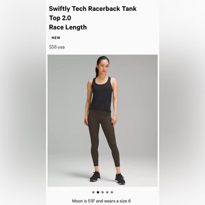 Lululemon Swiftly Tech Racerback Tank Top 2.0
Race Length, 6